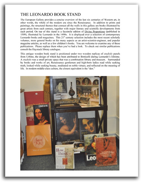 Image of 'Looking at Leonardo' booklet - page 7.
