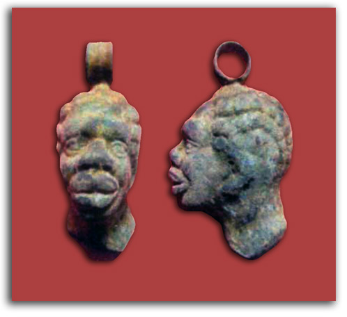 Image of Roman pendant depicting African man.