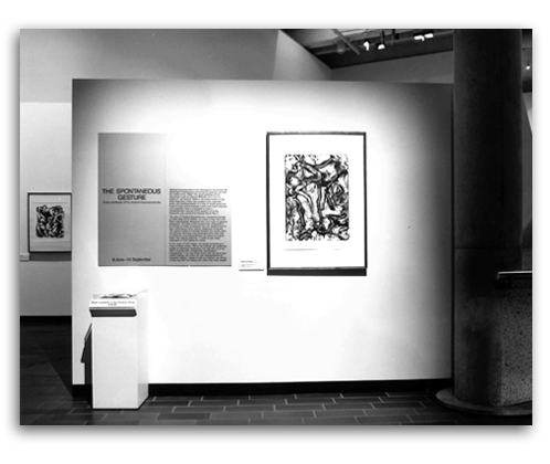 Image of "Spontaneous Gesture" installation.